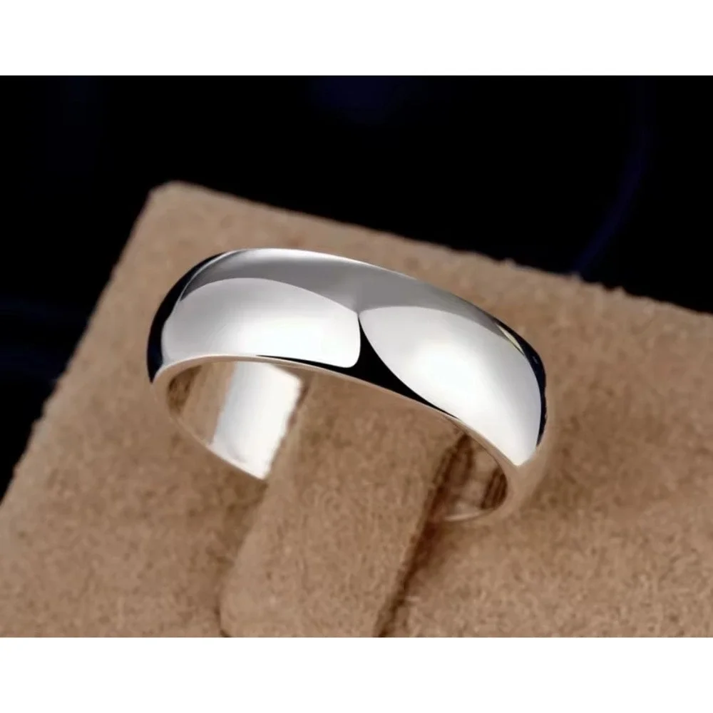 NEW Adjustable 6mm‎ Sterling Silver Band Thumb Ring Finger Midi Ring